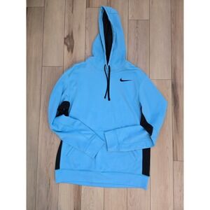 NIKE Therma Fit Medium Pullover Hoodie Turquoise Polyester Mens